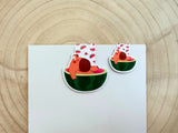 Relaxing Capybara in a Watermelon Tub Magnetic Bookmark