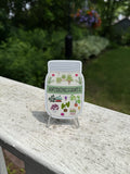 Antidepressants jar die-cut sticker, Plants design filled with houseplants