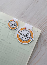 Teacher Appreciation Magnetic Bookmarks, detail