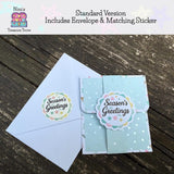 Christmas gift card pocket detail