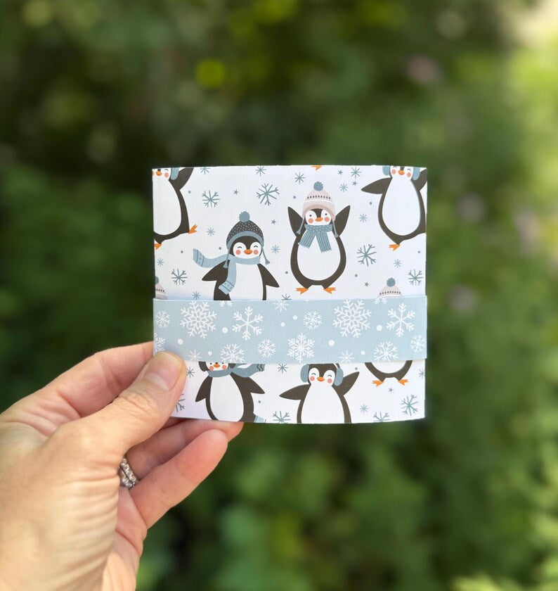 Penguin card belly band detail