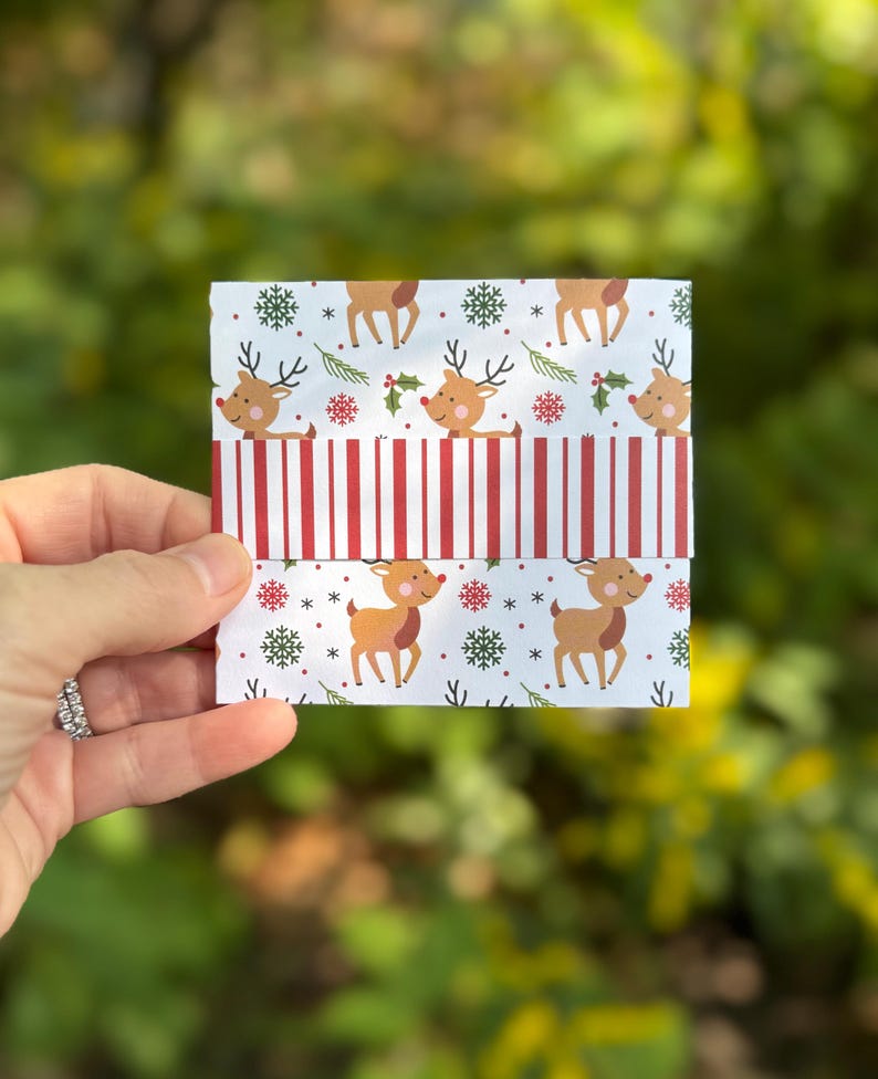 Sleigh Rides Christmas gift card holder card detail