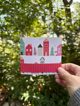 Winter Village pop-up gift card holder card