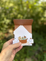 Safari baby boy gift card holder with envelope and sticker