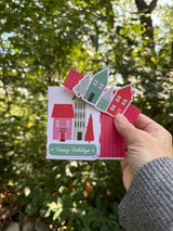 Card opened to pop-up gift bag