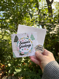 Season's Greetings pastel pop-up gift card holder card