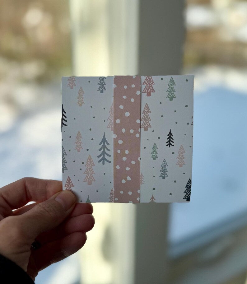 Hello Winter penguin card die-cut detail