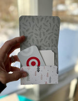 Hello Winter penguin card pocket detail