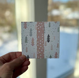 Christmas tree card snowflake detail