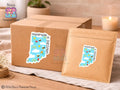Floral state stickers in use