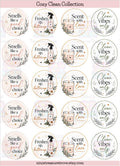 Clean and Cozy sticker design detail