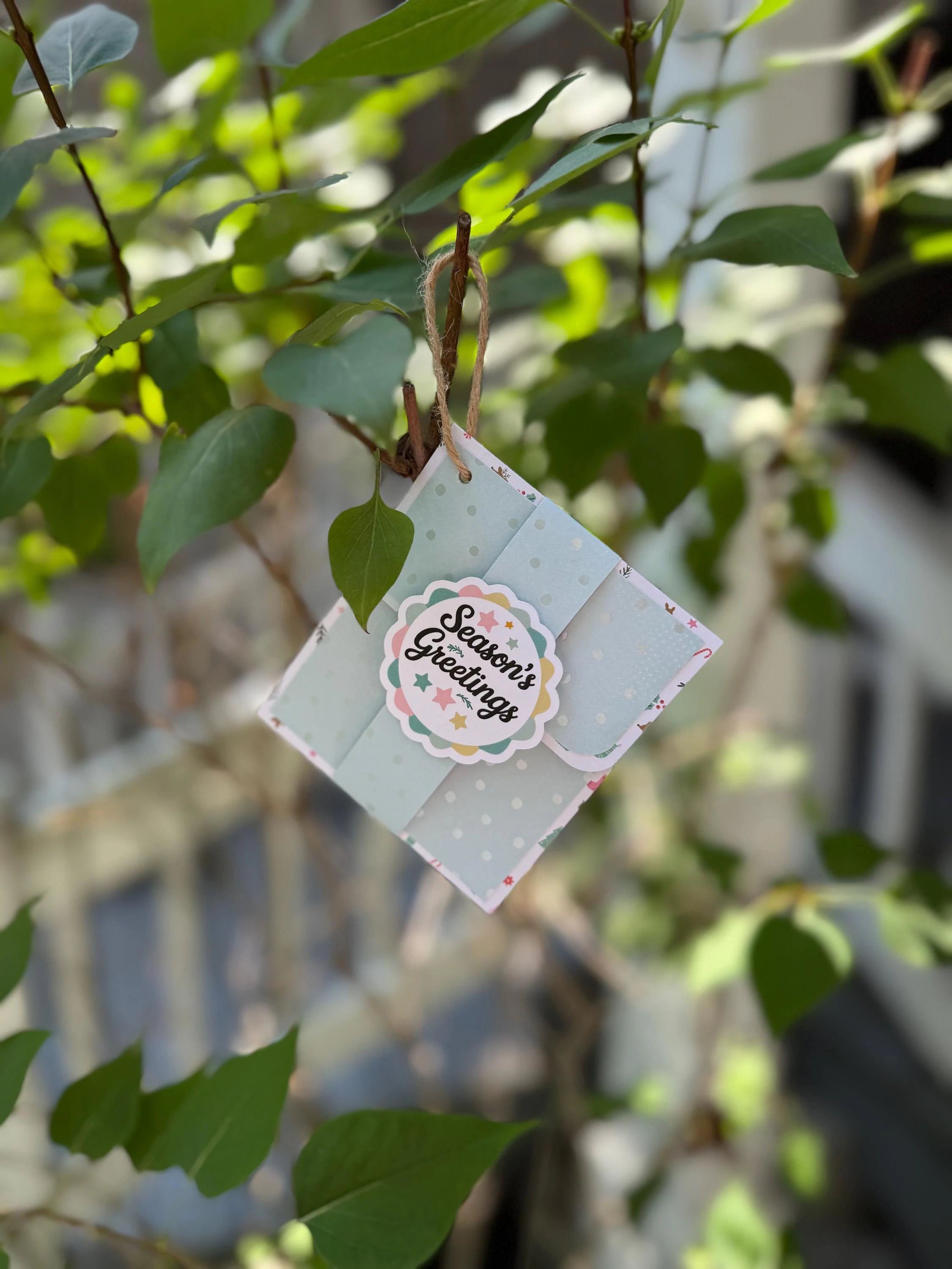 Christmas Gift Card Holder: Season's Greetings (with Ornament Option)