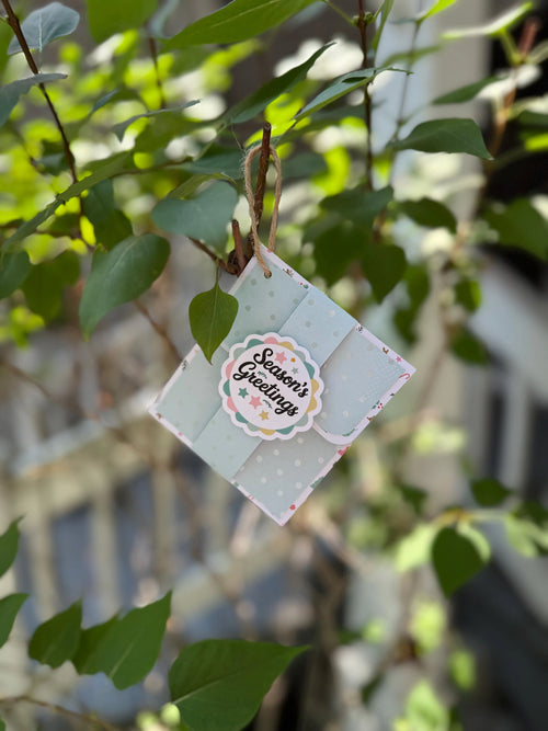 Christmas Gift Card Holder: Season's Greetings (with Ornament Option)