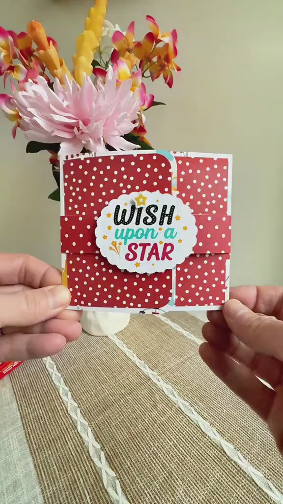 Handmade Theme Park Birthday Card with Pop-Up Gift Bag