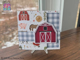 Farmhouse Barn Greeting Card with Pop-Up Gift Card Holder
